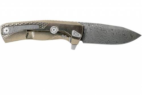 5891 Lion Steel ROK DD GL Damascus Gold фото 8