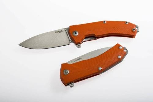 5891 Lion Steel KUR OR G10 Orange Flipper фото 10