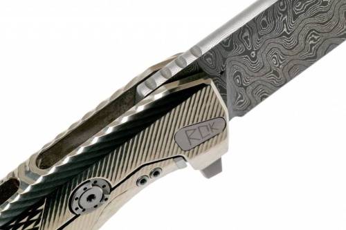 5891 Lion Steel ROK DD GL Damascus Gold фото 15