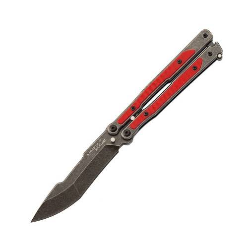 5891 Mr.Blade Нож бабочка (балисонг) Madcap Red Black SW