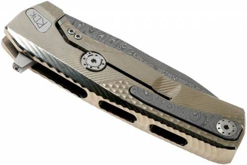 5891 Lion Steel ROK DD GL Damascus Gold фото 10